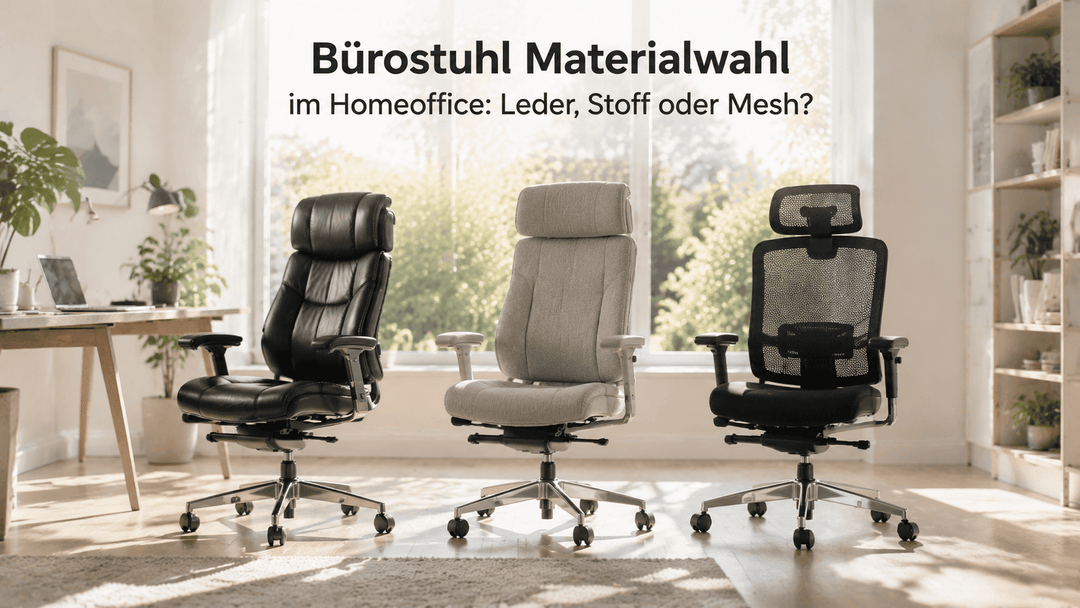 Buerostuhl Materialwahl im Homeoffice: Leder, Stoff oder Mesh?