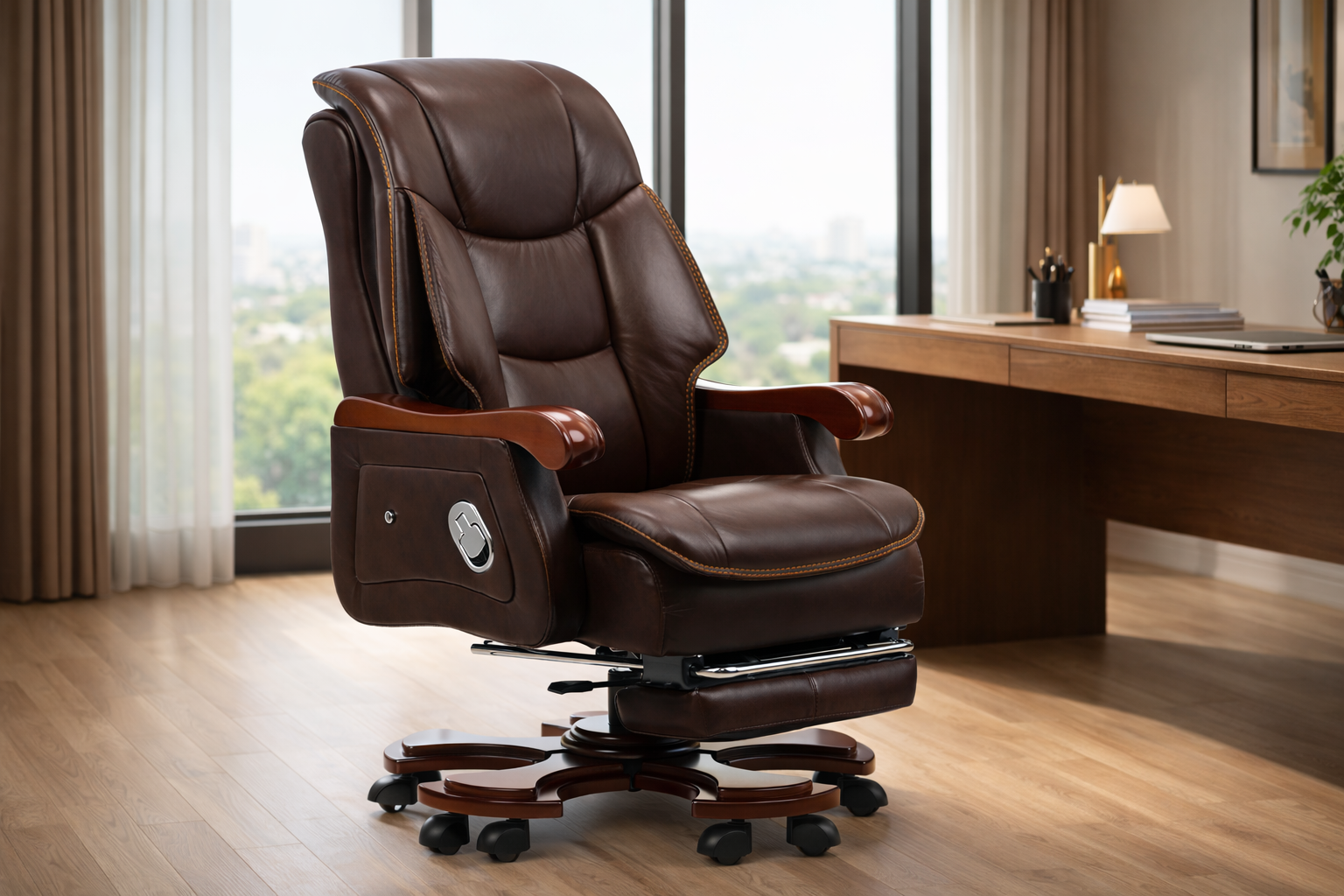 Ergonomischer Bürostuhl mit Massagefunktion im Büro