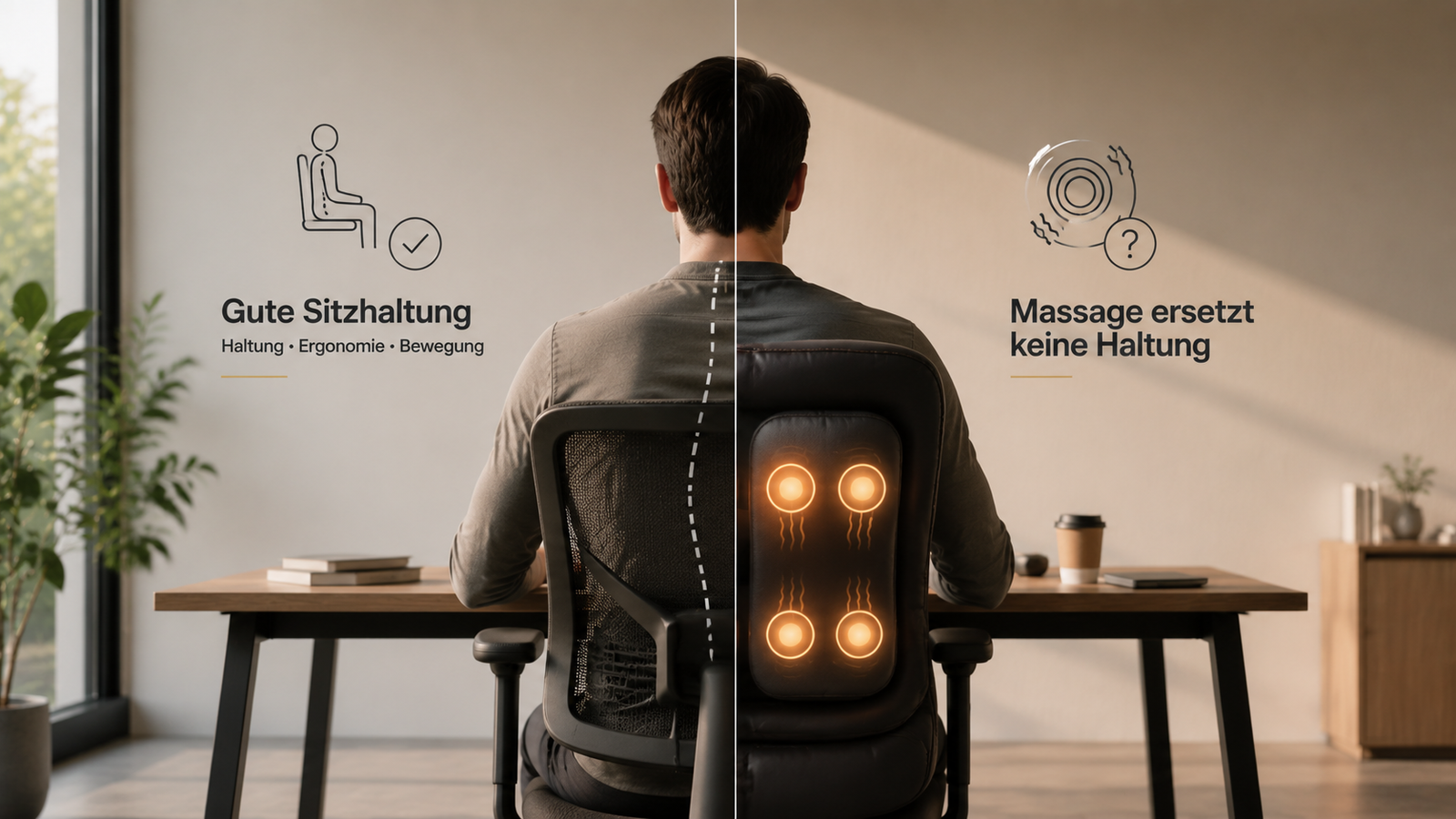 Kann ein Massage-Bürostuhl eine gute Sitzhaltung ersetzen?