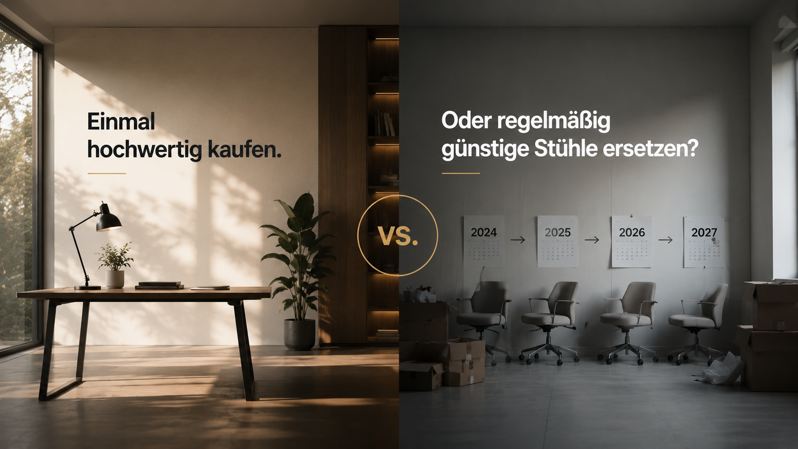 Lieber einmal hochwertig kaufen oder regelmäßig günstige Stühle ersetzen?