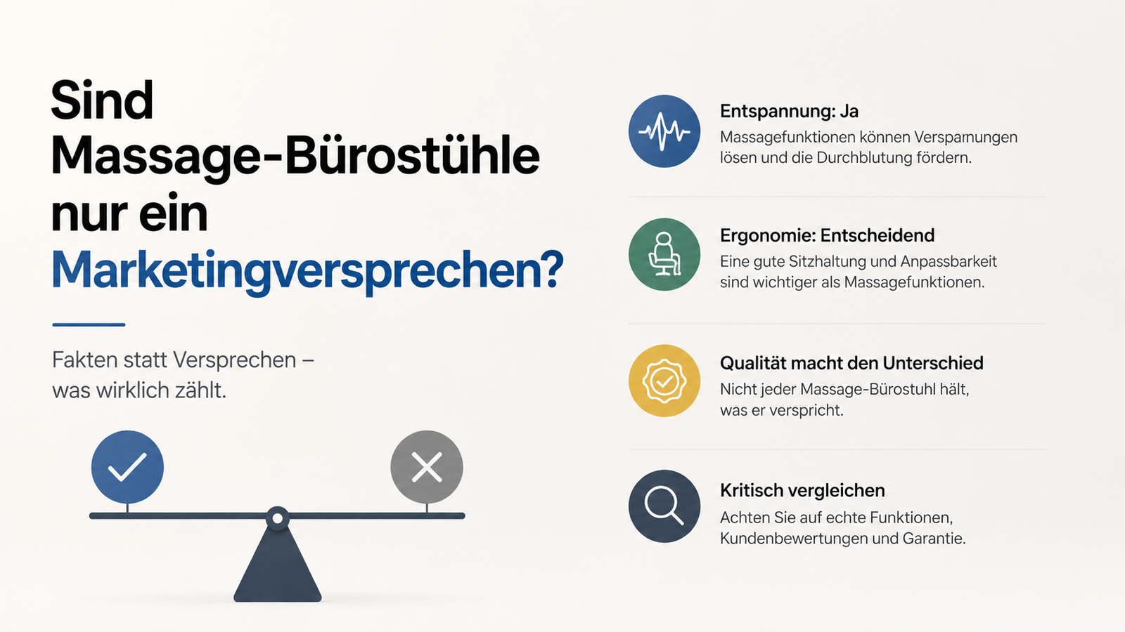 Sind Massage-Bürostühle nur ein Marketingversprechen?