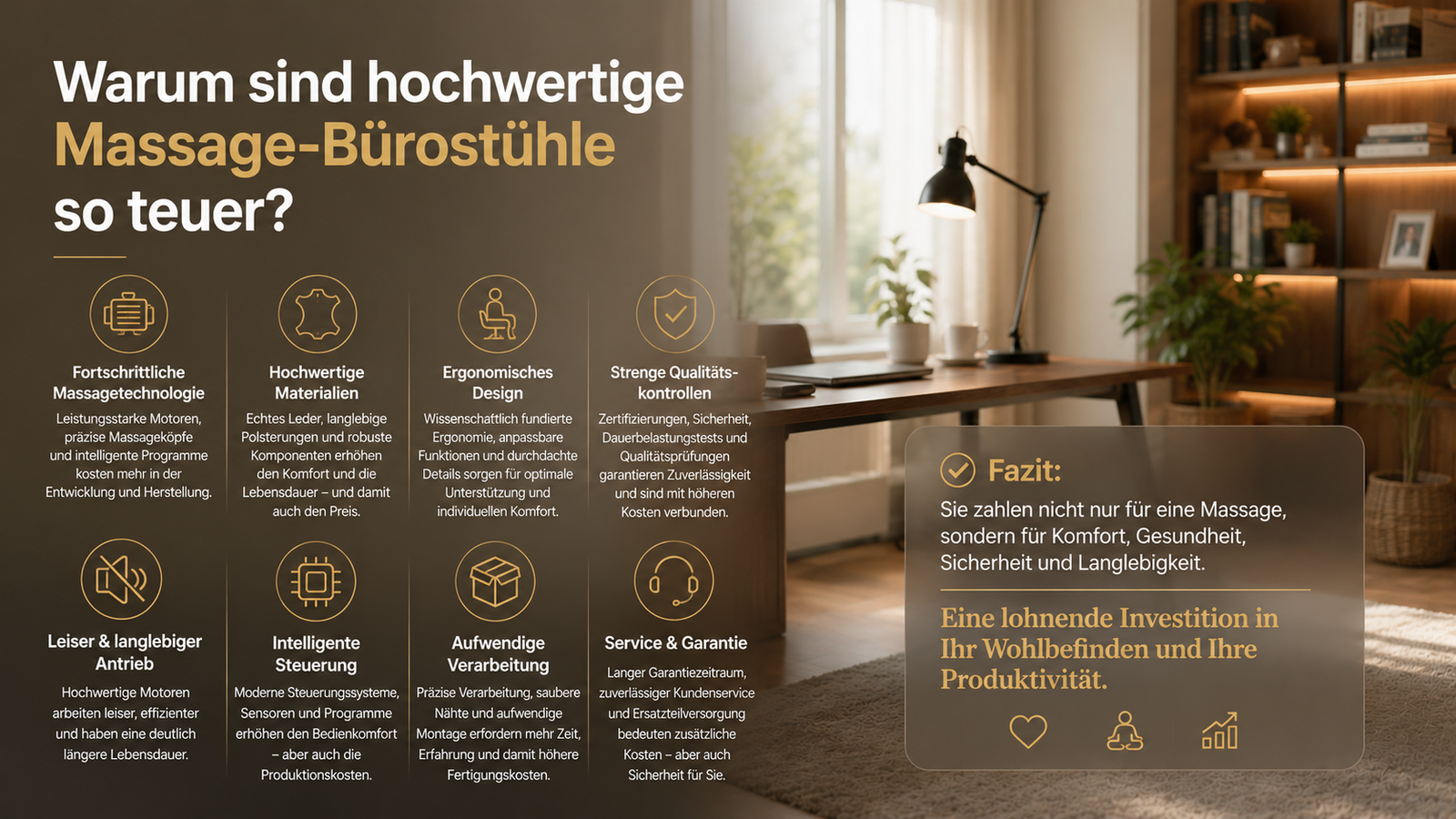 Warum sind hochwertige Massage-Bürostühle so teuer?