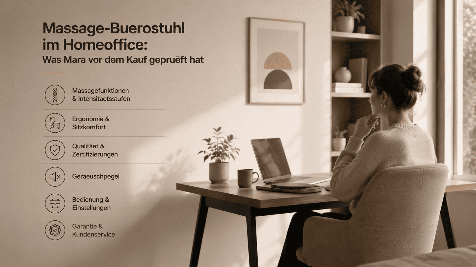 Massage-Bürostuhl im Homeoffice: Worauf achten?