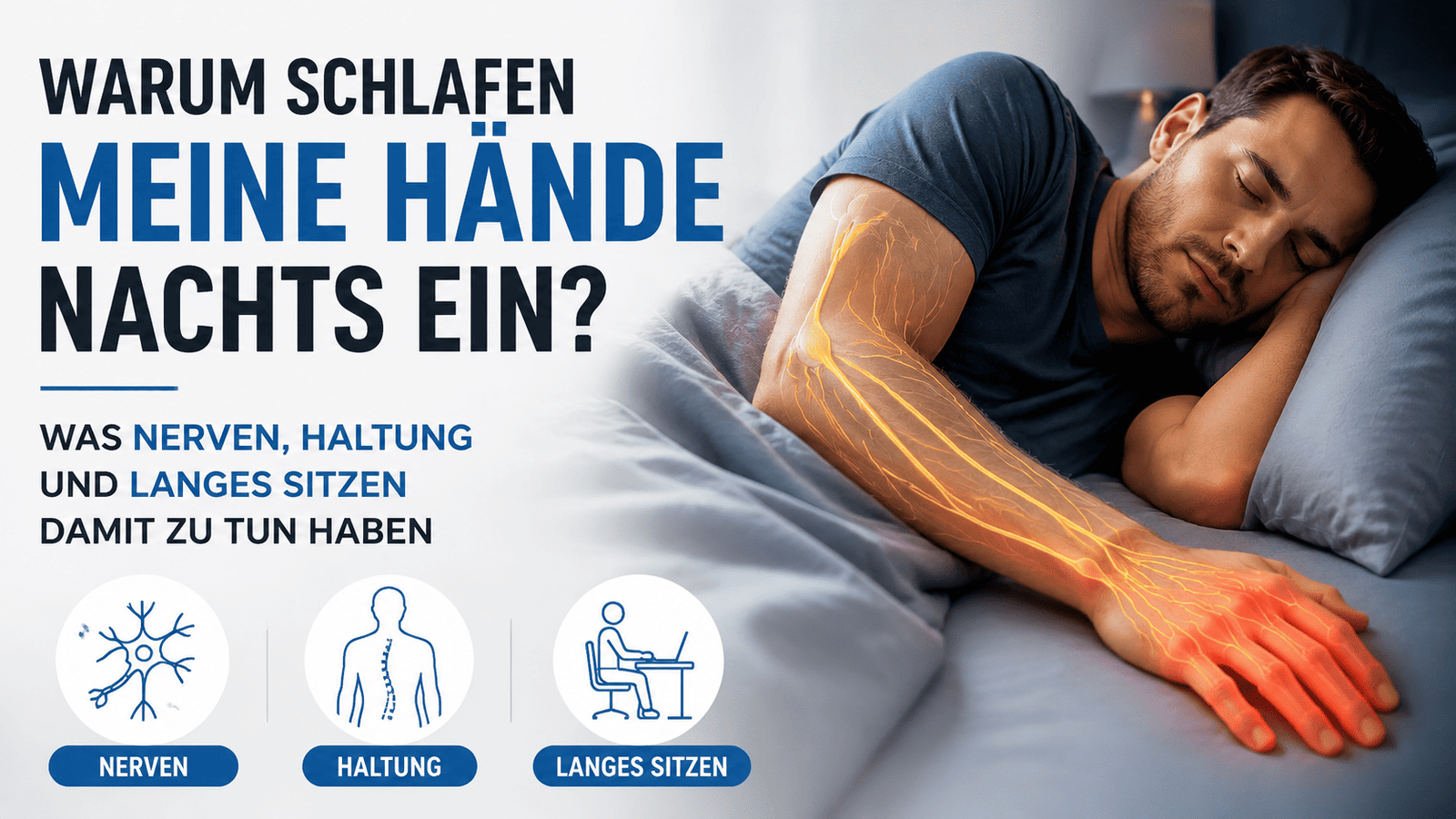 Warum schlafen Hände nachts ein? Zusammenhang zwischen Nerven, Haltung und langem Sitzen
