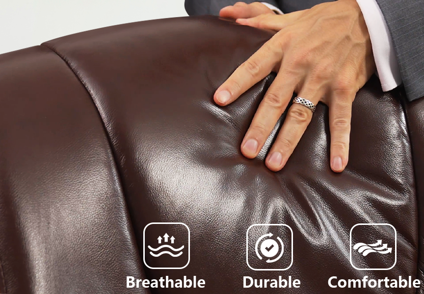 Jones Elektrischer Chefsessel aus Leder mit Massagefunktion