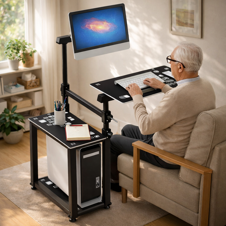 WS-66 Mobiler Steh-Sitz-Schreibtisch höhenverstellbar