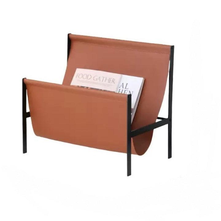 Luca Zeitschriftenhalter aus Metall &amp; Leder – Modernes Wohnaccessoire