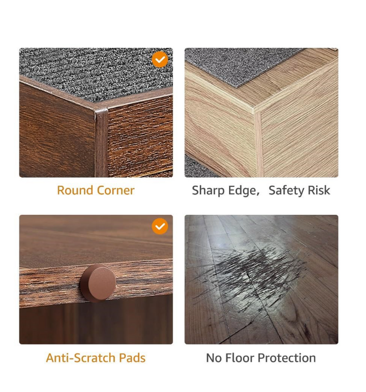 Dog Steps Wood 3 Steps with Carpet – Cat Steps for Bed &amp; Sofa