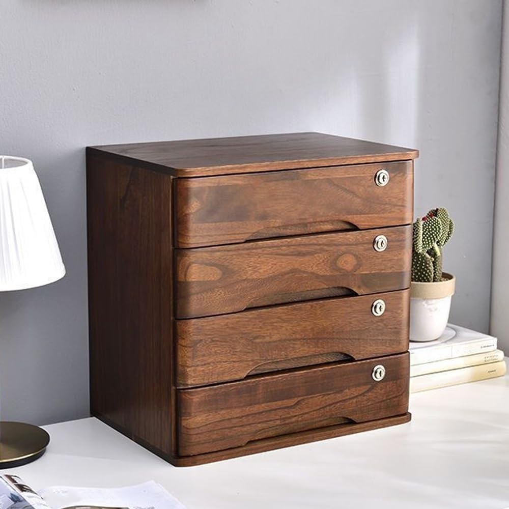 Jones Abschließbarer Schreibtisch-Aktenkasten aus Holz