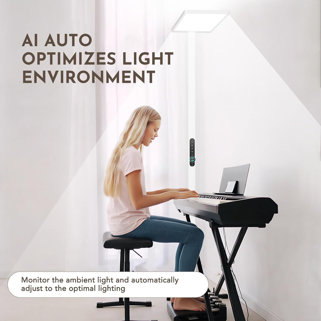 LED Stehlampe 120W mit Bewegungssensor – Vollspektrum Leselampe 10500 lm, 4000K Tageslicht