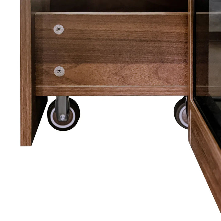 Jones Vitrinenschrank mit Glasfront und LED-Beleuchtung – 178 cm