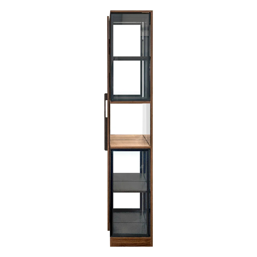 Jones Vitrinenschrank mit Glasfront und LED-Beleuchtung – 178 cm