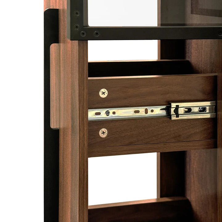 Jones Vitrinenschrank mit Glasfront und LED-Beleuchtung – 178 cm