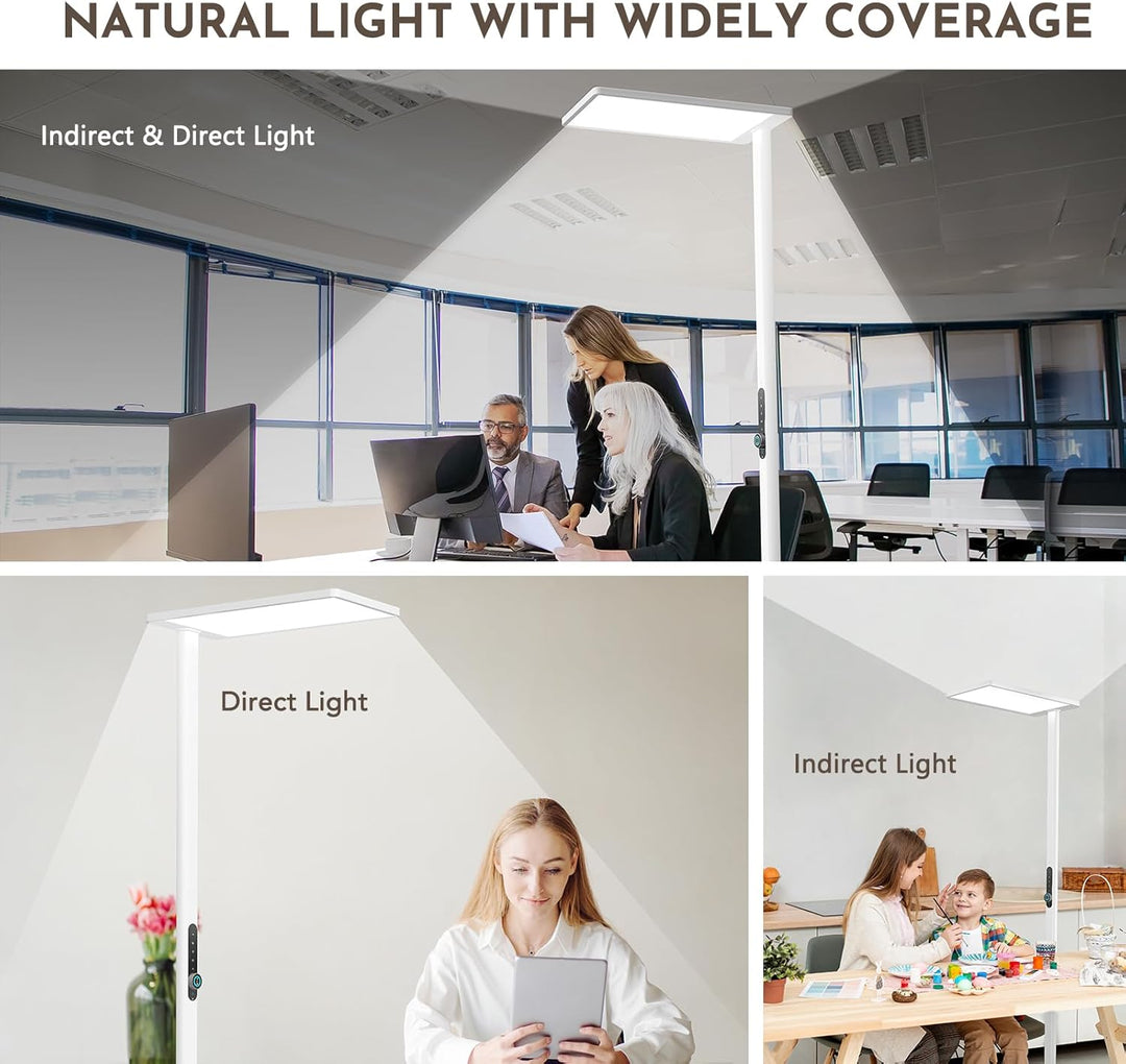 LED Stehlampe 120W mit Bewegungssensor – Vollspektrum Leselampe 10500 lm, 4000K Tageslicht