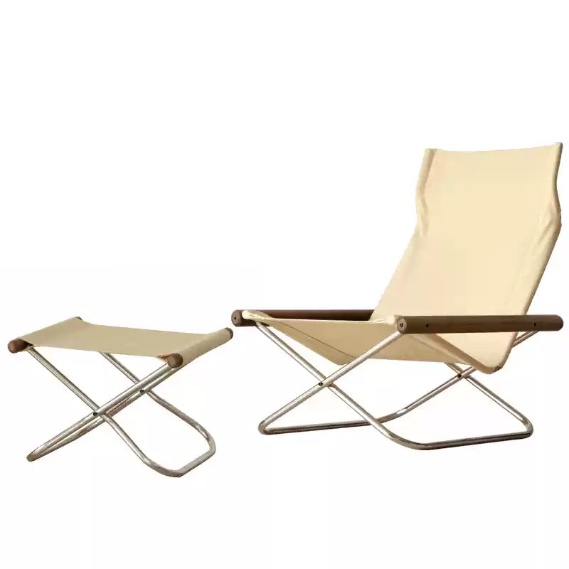 Stoff-Faltstuhl – Nychair X Lounge Chair aus Buche