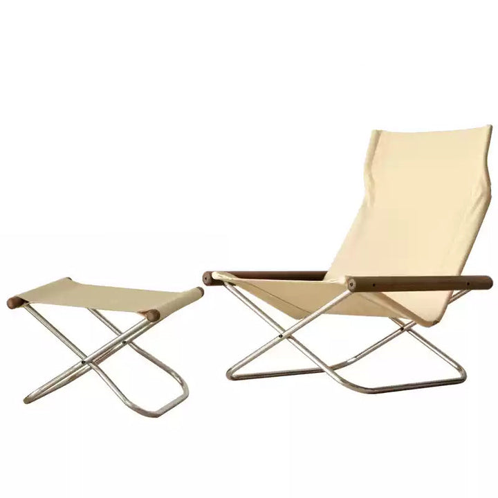 Stoff-Faltstuhl – Nychair X Lounge Chair aus Buche