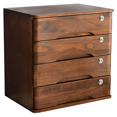 Jones Abschließbarer Schreibtisch-Aktenkasten aus Holz