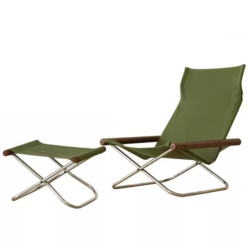 Stoff-Faltstuhl – Nychair X Lounge Chair aus Buche