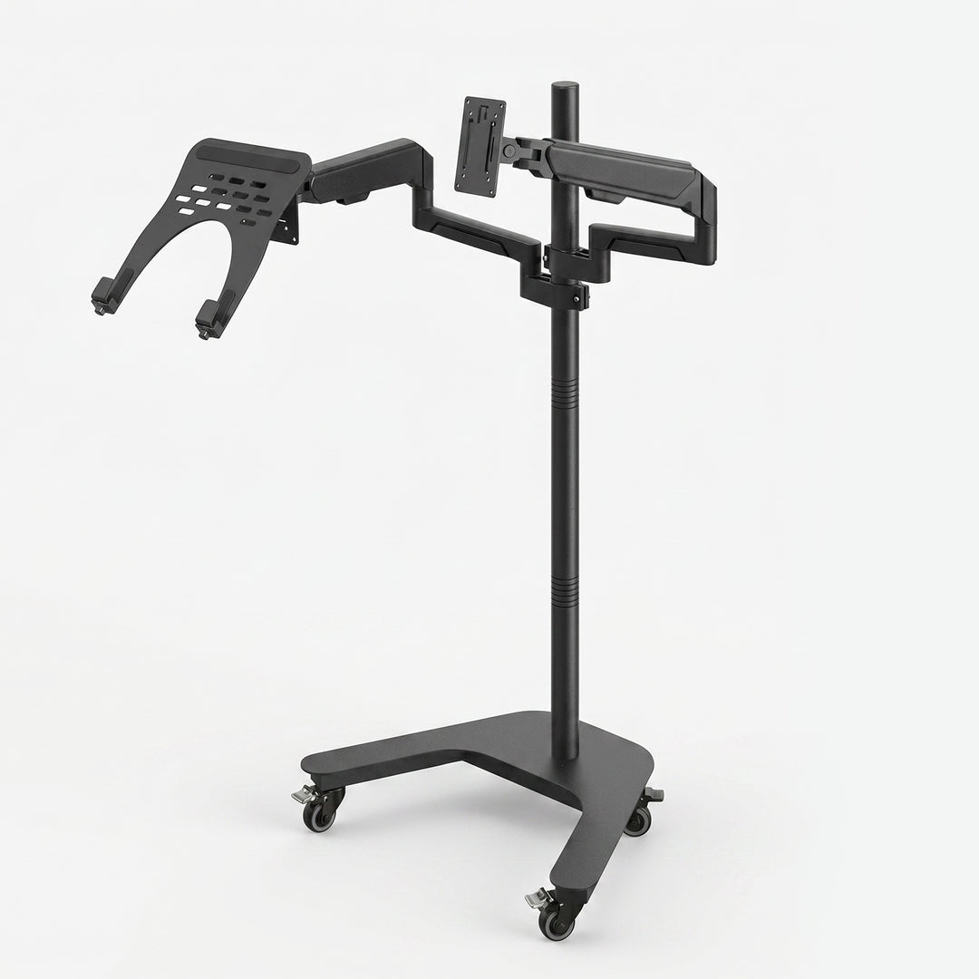 WS-40 Mobile Workstation mit Monitorarm und Tastaturablage