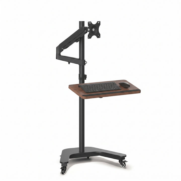 WS-40 Mobile Workstation mit Monitorarm und Tastaturablage