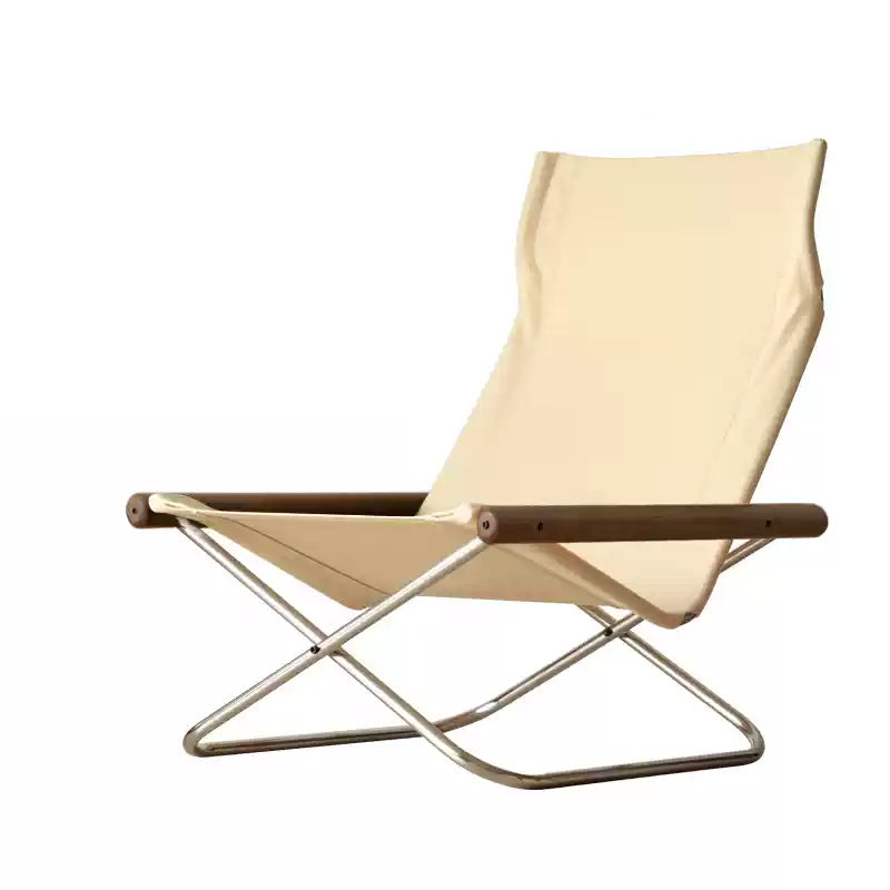 Stoff-Faltstuhl – Nychair X Lounge Chair aus Buche