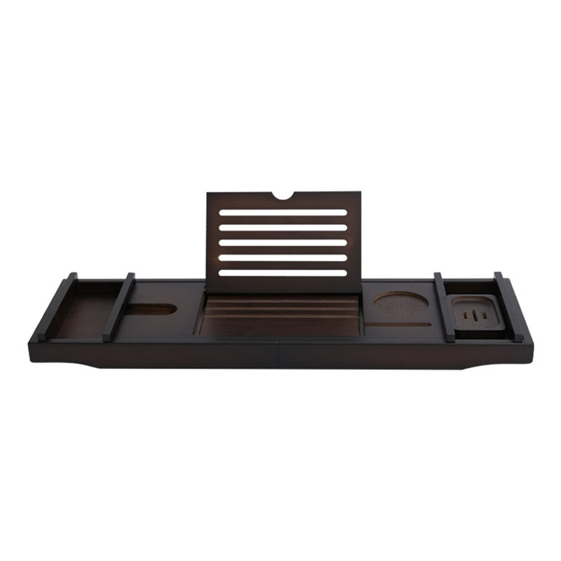 Ausziehbare Badewannenablage aus Holz – Braun