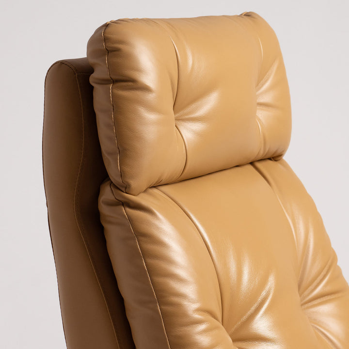 Freya Power Recliner Chair-khaki-headrest
