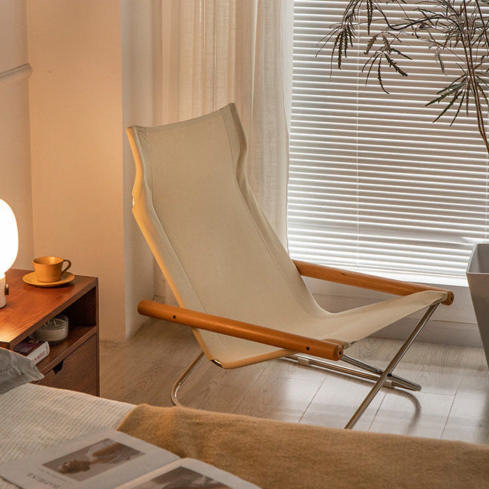 Stoff-Faltstuhl – Nychair X Lounge Chair aus Buche