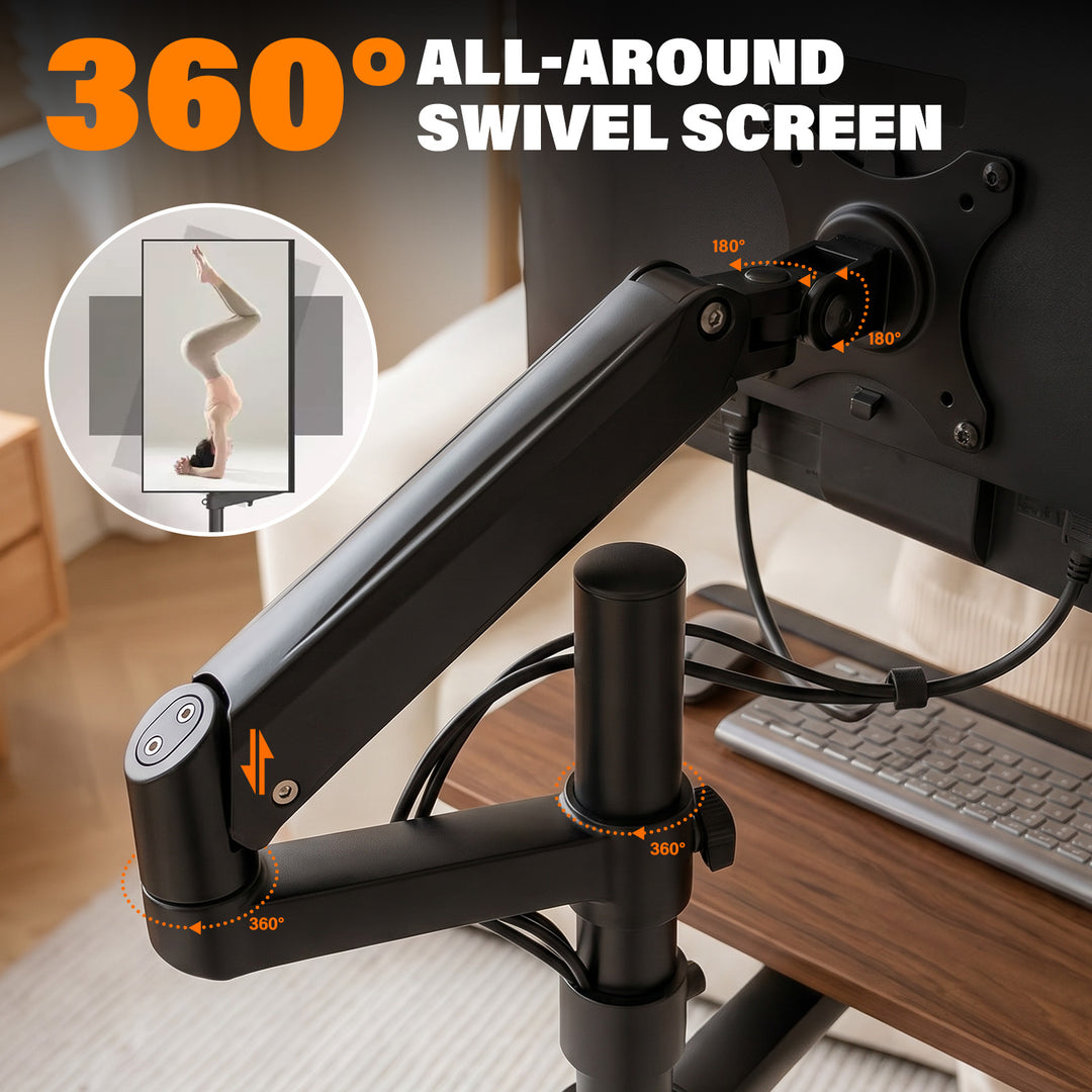 WS-40 Mobile Workstation mit Monitorarm und Tastaturablage